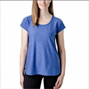 TUFF ATHLETICS Blue Active Keyhole T-shirt Women's Small S Athletic Athleisure